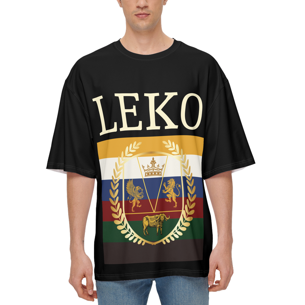 Men’s LEKO Crest T-Shirt – Oversized Royal Heritage Tee 225g