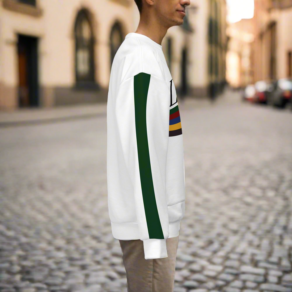 Men's Relaxed Fit Sweatshirt with Front Patch-Super Heavy 375g