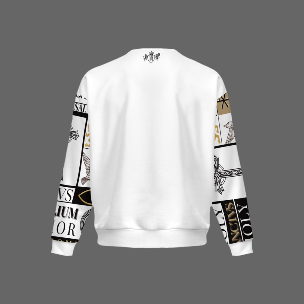 IESVS Typography Sweatshirt – Latin Faith Grid Artwear 375g