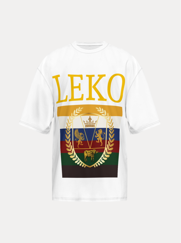 Men’s LEKO Crest T-Shirt – Oversized Royal Heritage Tee 225g