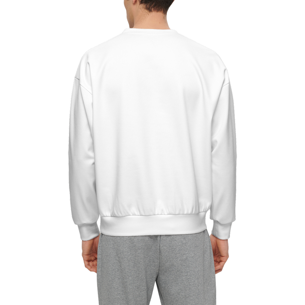 Men's Relaxed Fit Sweatshirt with Front Patch-Super Heavy 375g