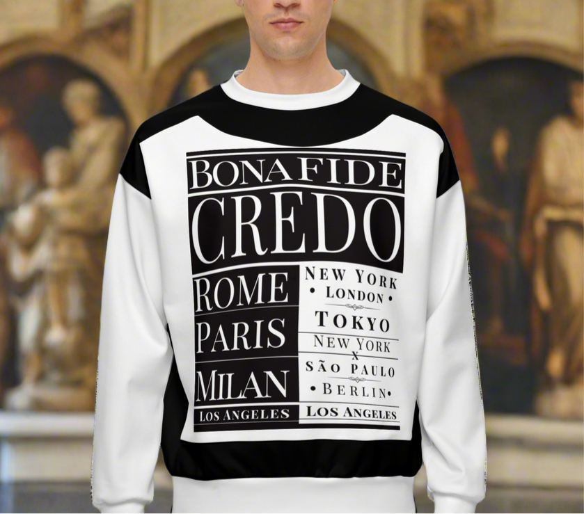 Men's Relaxed Fit Sweatshirt with Front Patch-Super Heavy 375g