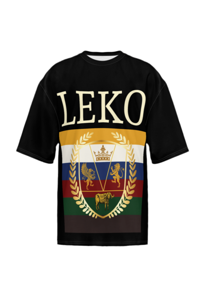 Men’s LEKO Crest T-Shirt – Oversized Royal Heritage Tee 225g