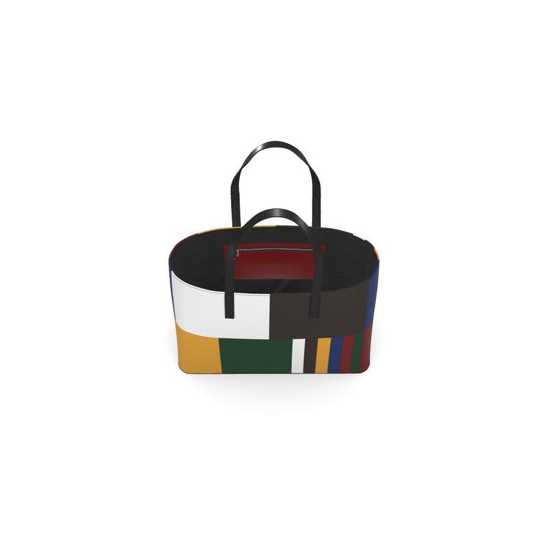 Chic Kika Tote Bag – Modern Color Block Pattern