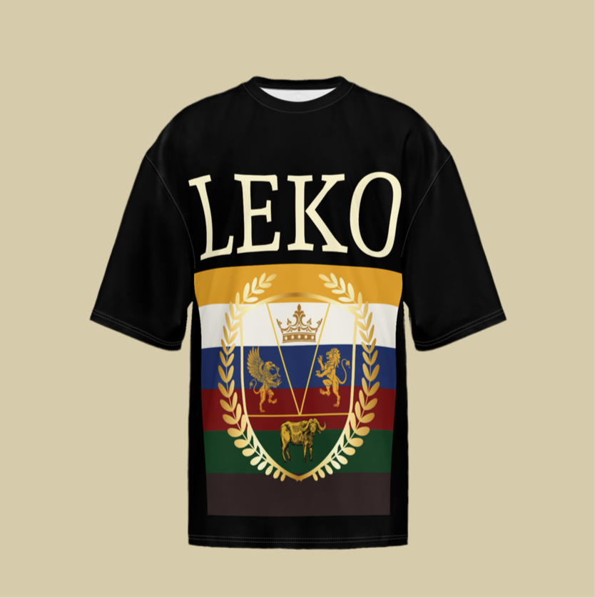 Men’s LEKO Crest T-Shirt – Oversized Royal Heritage Tee 225g