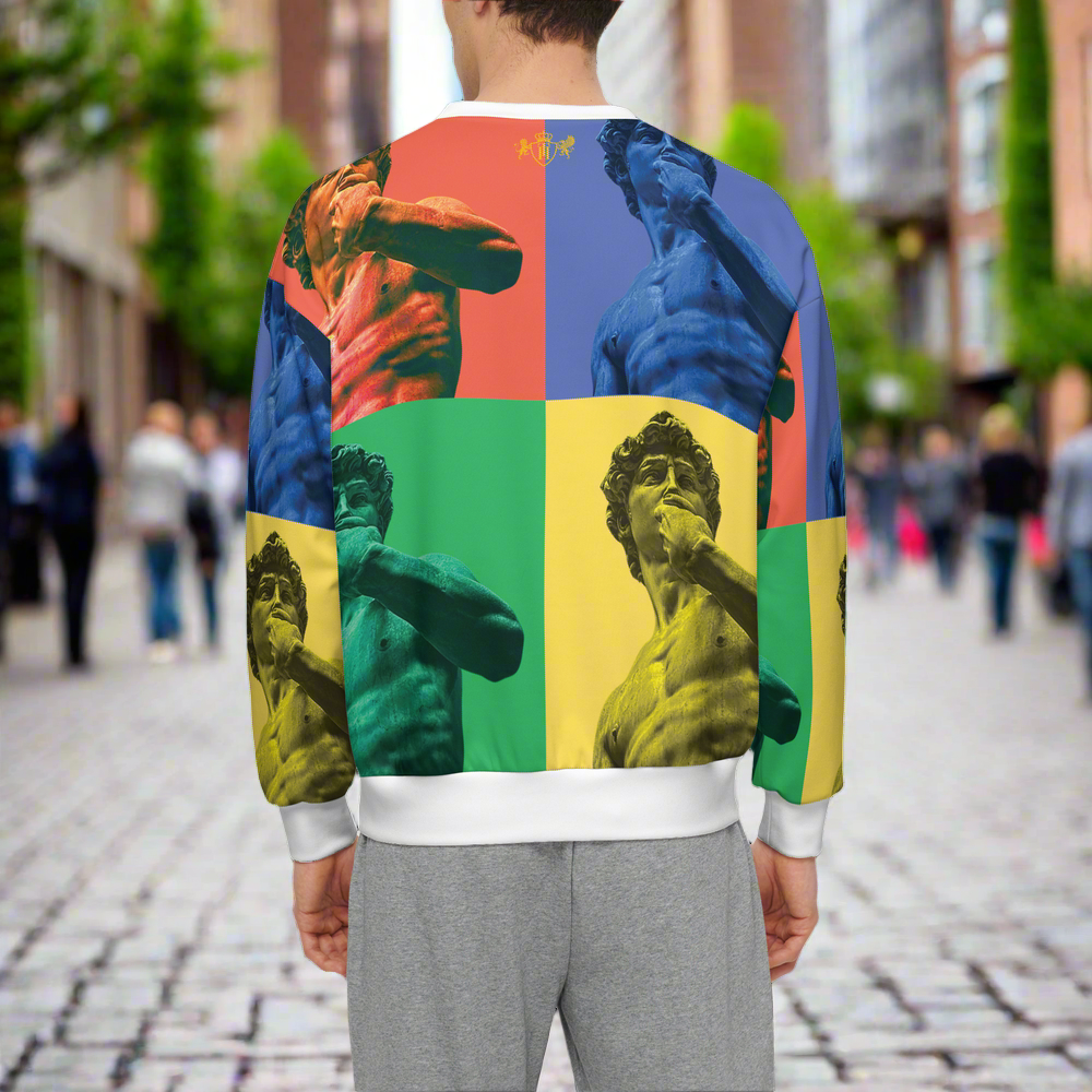 Men’s LEKO Pop Art Sweatshirt – Heavyweight Color Block Streetwear 375g