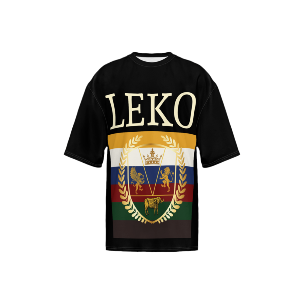 Men’s LEKO Crest T-Shirt – Oversized Royal Heritage Tee 225g