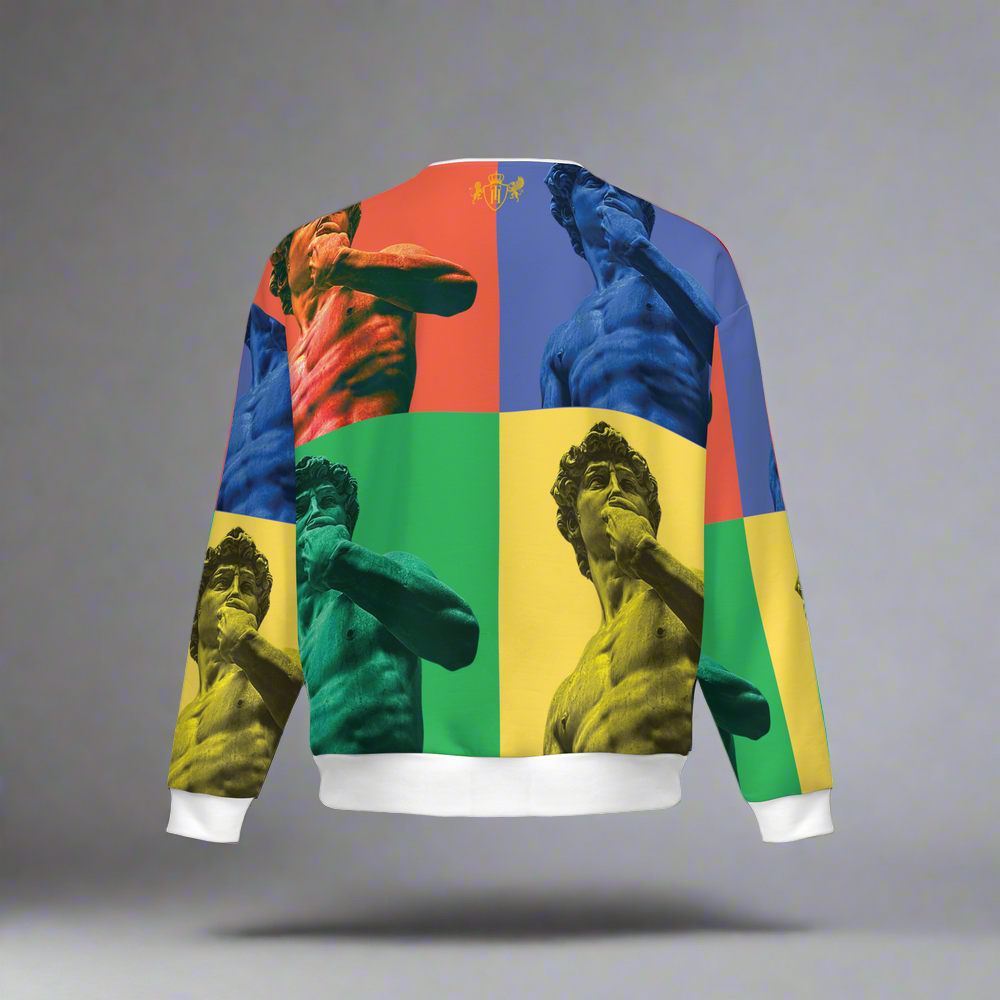 Men’s LEKO Pop Art Sweatshirt – Heavyweight Color Block Streetwear 375g