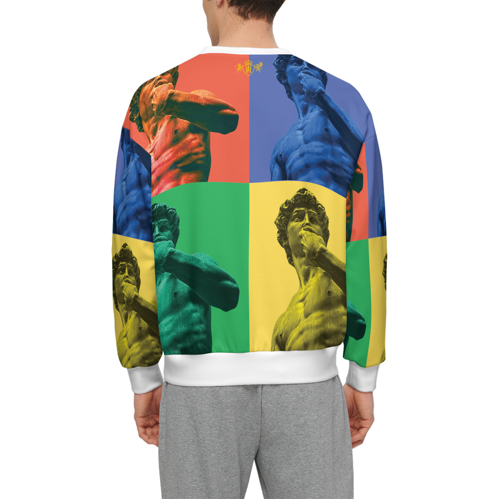 Men’s LEKO Pop Art Sweatshirt – Heavyweight Color Block Streetwear 375g